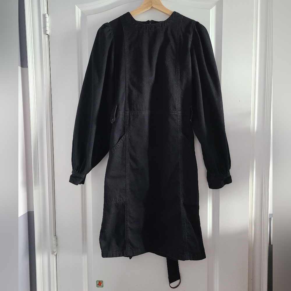 Minimum - Black Denim Longsleeve Dress Size 36 Small